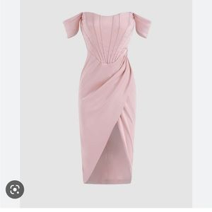 Cider Pink Satin Corset Dress